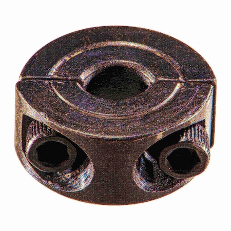 Midwest Fastener 1/4" Black Oxide Steel Double Split Shaft Collar 2PK 933503
